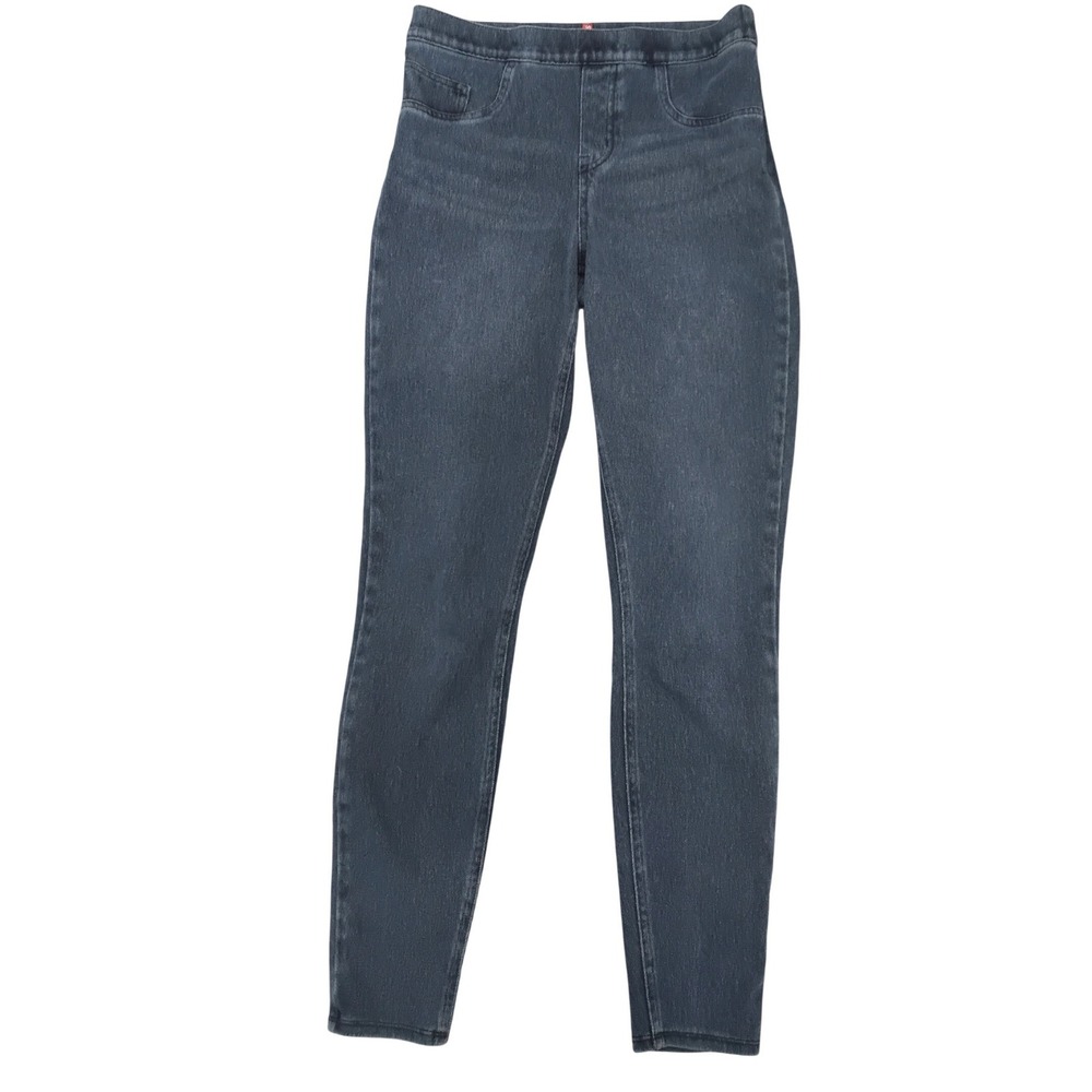 Spanx Jean-ish Ankle Leggings Indigo Blue Tall Medium M/M Skinny Denim Pants